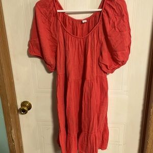 Large burnt orange Old Navy babydoll dress - great fall color